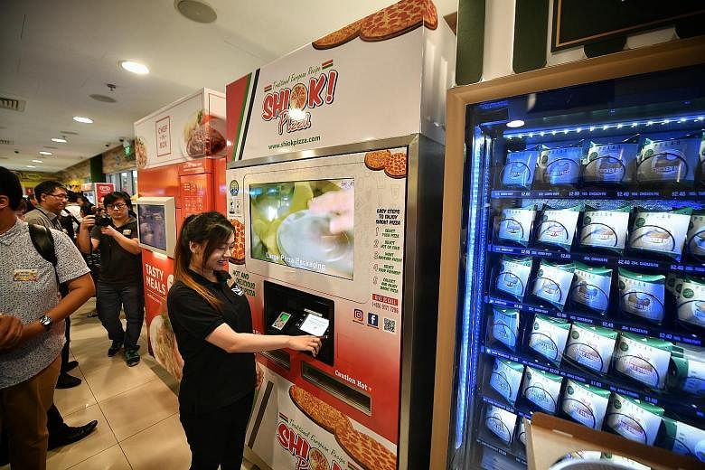 Cheers' first unmanned and cashless concept store at Nanyang Polytechnic uses retail technologies such as vending machines that track stock levels and self-checkout counters. Customers enter the shop using a QR code generated by a mobile app. The out