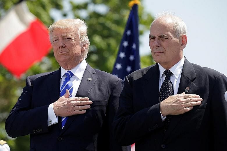 Mr Donald Trump hopes to regain momentum in his presidency with new chief of staff John Kelly, who enters the White House today.