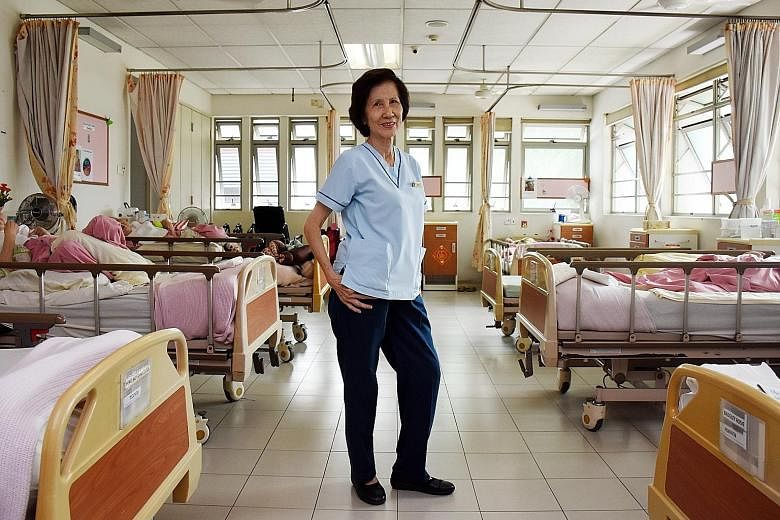 Ms Monica Quek continued to take on ad hoc jobs after retirement. She returned to nursing as a part-timer five years ago.