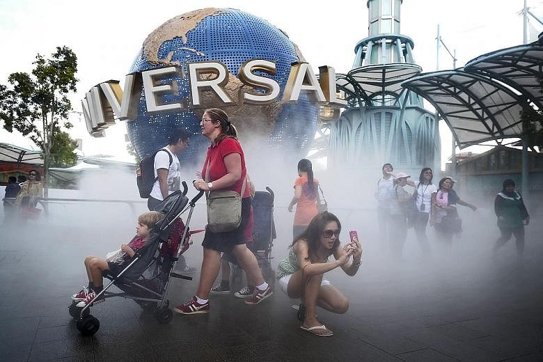 A day out at Universal Studios, Resorts World Sentosa, which is owned by Genting Singapore. The casino operator had a blowout second quarter. It posted a net profit of $143.3 million against a loss of $10.5 million in the same period last year, and w