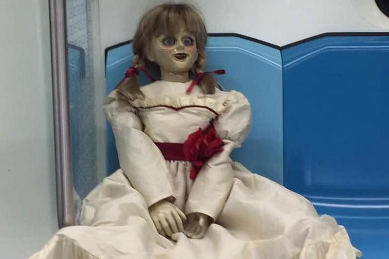 In a post on Facebook, one photo shows Annabelle - a doll from the horror movie with the same name - taking a ride on a train. The post had generated over 24,000 reactions on Facebook with over 9,000 shares.