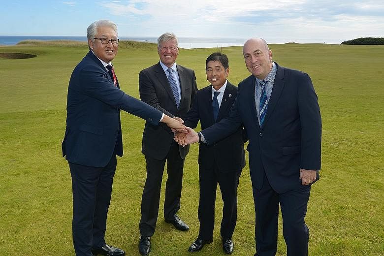 From left: APGC secretary KJ Lee, The R&A chief executive Martin Slumbers, Tokyo Leisure Development's Norihisa Koda and The R&A's Asia-Pacific director Dominic Wall.