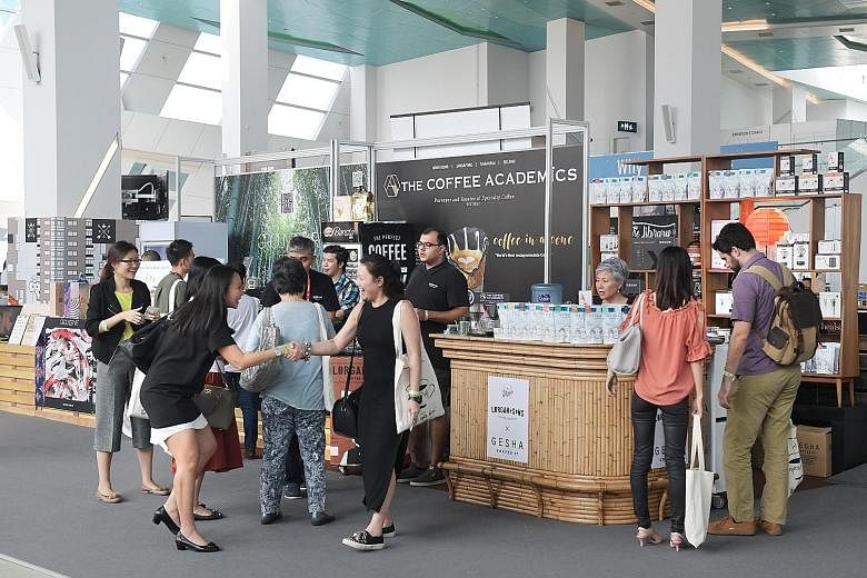 Gryphon Tea is among the exhibitors at this year's event. Festival-goers can also look forward to activities such as talks, workshops and live music at the Singapore Coffee Festival 2017. Left: This year's Singapore Coffee Festival features about 90 