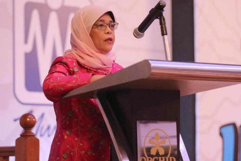 Homecoming for Halimah Yacob at union's dinner and dance | The Straits ...