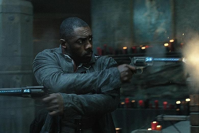 The Dark Tower, which stars Idris Elba, has scenes that feel as though the director is shooting a low-budget episode of a Syfy Channel series.