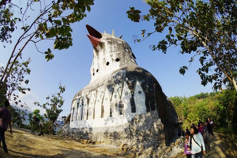 Chicken Church (above) in Magelang is an abandoned prayer house shaped like a crested dove.