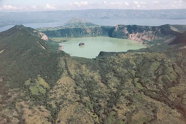 Vulcan Point is an island in Taal Lake, a crater lake in Taal Volcano which, in turn, sits on a larger lake. The volcano is the second-most-active one in the Philippines. The Philippine tarsier's eyes are able to dilate almost fully in poor light, al