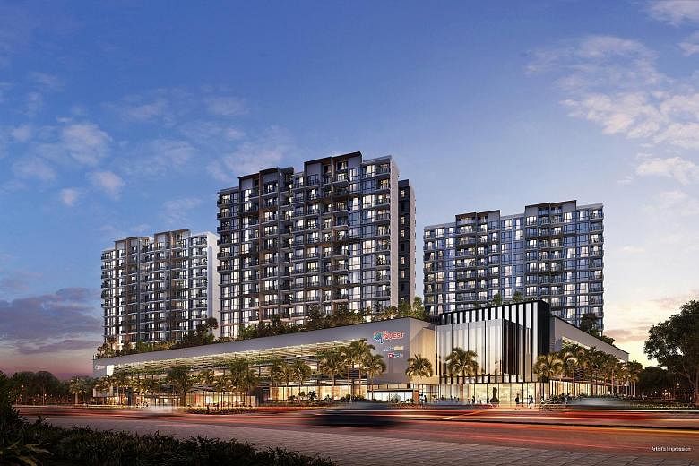 Artist's impression of Le Quest, a mixed development in Bukit Batok. The sales gallery will be closed until phase two of the sales launch.