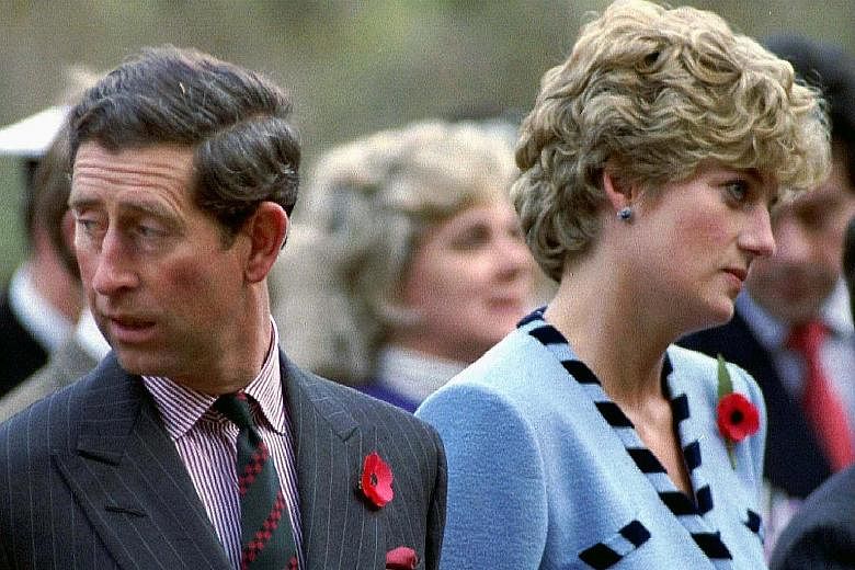 Britain's Prince Charles and Princess Diana during a Korean War commemorative service in South Korea in 1992.