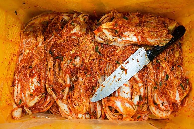 Fermented food like kimchi are an excellent source of desirable microbes.