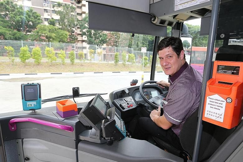 SBS Transit bus captain Daniel Jacobus Ellis, who gained Singaporean citizenship two years ago, said he turned to the bus company for a stable job. He is believed to be the only bus captain here from South Africa.