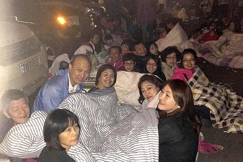 A group of Singapore travellers on a Dynasty Travel tour were in Jiuzhaigou when the earthquake hit on Tuesday. They reached Chengdu safely on a coach at 7pm yesterday.