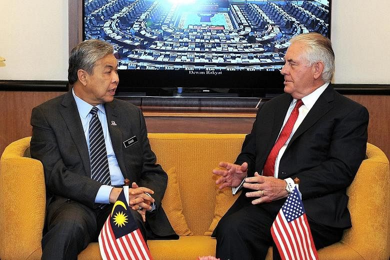 US Secretary of State Rex Tillerson called on Deputy Prime Minister Ahmad Zahid Hamidi yesterday as he wrapped up his two-day inaugural visit to Malaysia.
