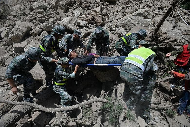 More than 30,000 people have been evacuated from the Jiuzhaigou nature reserve, famed for its romantic lakes and waterfalls. The earthquake damaged highways and buildings, and triggered landslides.