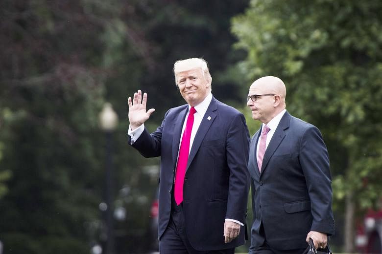US President Donald Trump with National Security Adviser H.R. McMaster. The upshot is that Mr Trump's big talk seems unpresidential primarily because it deviates from how previous presidents have spoken.