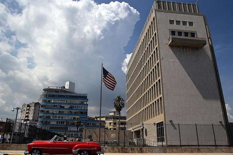 The United States Embassy in Havana, Cuba. A State Department spokesman said a number of US diplomats have returned home for treatment after falling ill, without detailing the nature or number of the injuries.