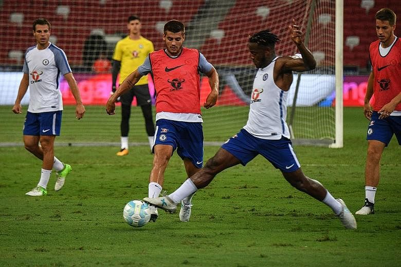 New signing Alvaro Morata (left) and Michy Batshuayi represent Chelsea's post-Diego Costa strike force. Morata will provide a mobile target across the frontline while Batshuayi will seek to build on a good pre-season.