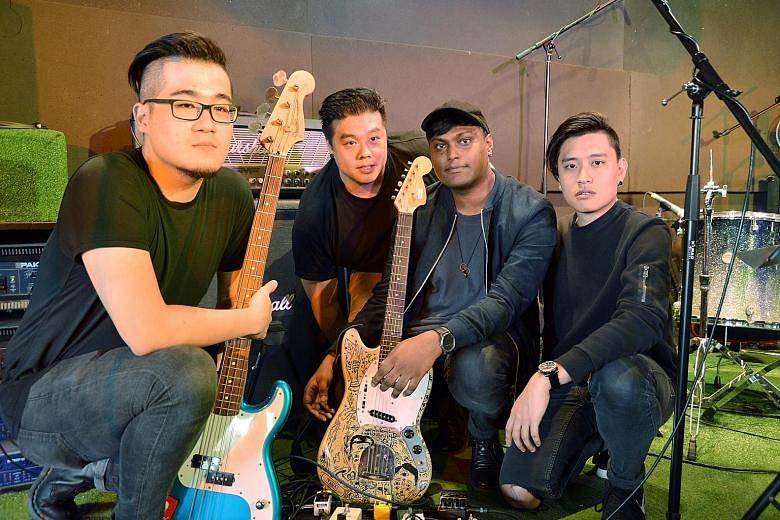 Artists involved in the Pop-Up Noise: The Great Singapore Replay project include Joie Tan; indie rock-pop band The Betts, comprising (above from left) Nicson Niam, Charles Wee, Jonathan Pereira and Pierre Yip; Dru Chen and Umar Sirhan.