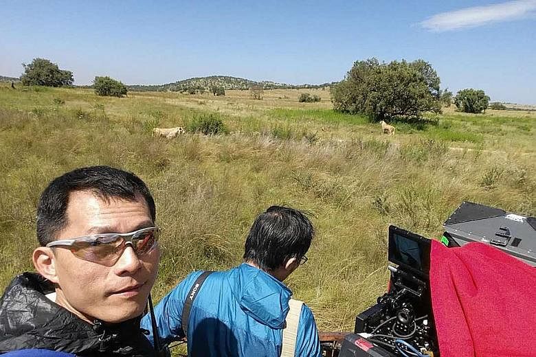 Ix Shen shooting on location in South Africa for Wolf Warrior II.