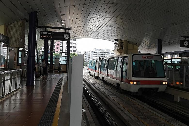 Mr Ang Boon Tong fell off the platform undetected onto the tracks at Fajar LRT station (left) at around 12.40am on March 24. He was hit by two driverless trains before he was spotted.