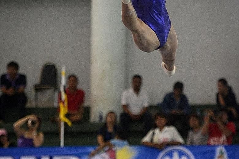 Tan Sze En on her way to winning the individual gold medal at the 8th Asean Schools Games in Chiang Mai in July last year. The teenager is regarded as a key member of the women's artistic gymnastics team.
