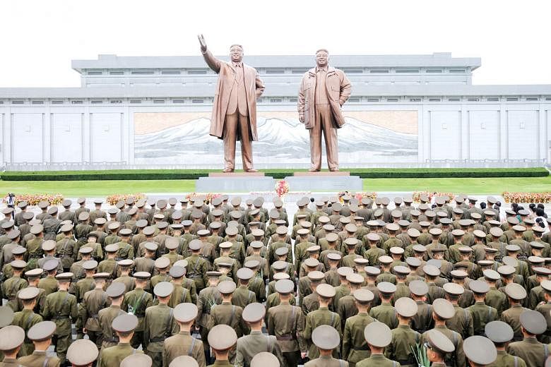 A gathering in North Korea to mark the 72nd anniversary of national liberation in this undated photo released by the North's Korean Central News Agency on Tuesday. The US owes it to regional allies to vocalise a vision that engages Asean states for t
