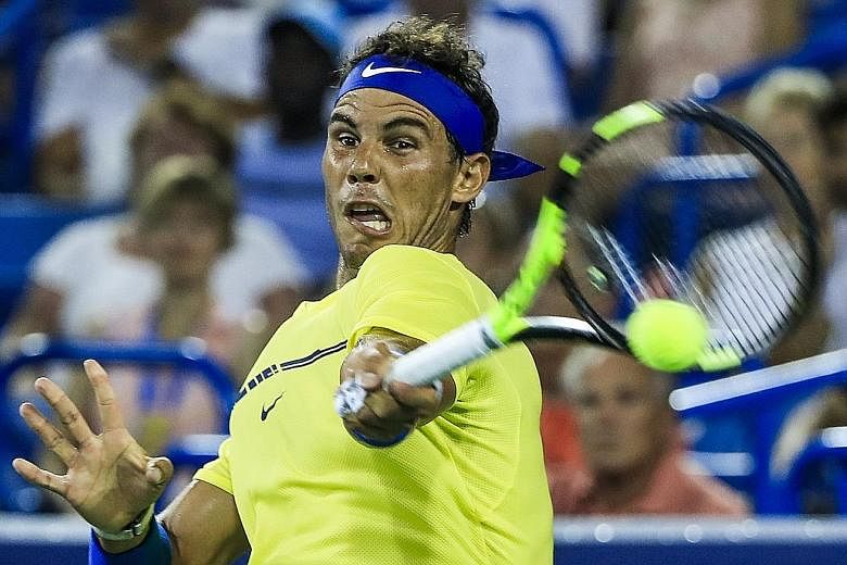 Rafael Nadal demolishing Frenchman Richard Gasquet 6-3, 6-4 to advance to the Cincinnati Open third round. The Spaniard will reclaim the world No. 1 ranking from the injured Andy Murray on Monday.