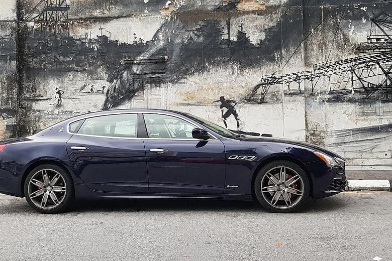 The Maserati Quattroporte GranLusso is ideally sprung for high-speed travel, offering an unusual compromise in ride comfort and roadholding.