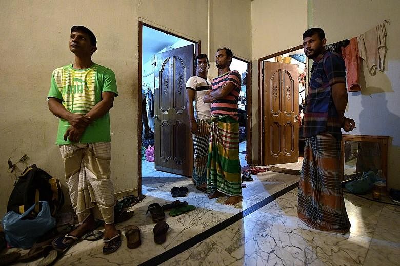 Some foreign workers of the company, registered in the name of two Bangladesh nationals, described their plight to The Sunday Times last week. They also showed its reporters their dormitory in Geylang. There was overcrowding and living conditions wer