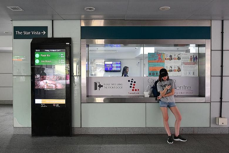 Passenger service centres at 11 MRT stations, including Buona Vista, will no longer offer cash top-ups from next month. However, general ticketing machines at these stations will still accept cash. TransitLink officers will be at these stations to he
