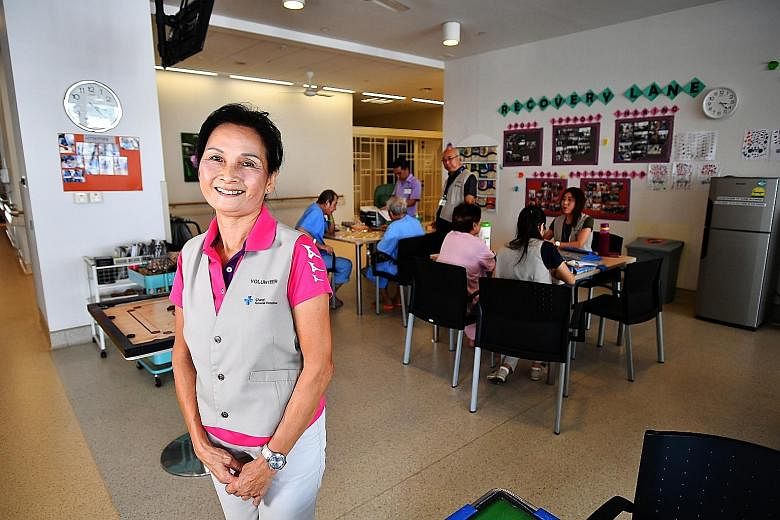 Ms Christina Chu says the chance to take on a fresh role, such as in play therapy, allows her to contribute to patient care in new ways. The veteran volunteer has served in a wide variety of roles over the years, ranging from helping out at health ev