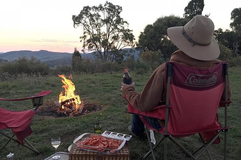 Youcamp offers about 5,000 campsites on 400 different properties across the country, such as these. For as little as A$15 (S$16) a night, visitors can camp on farm land with tents or camper vans, with private access to as much as 40ha of land. Some s