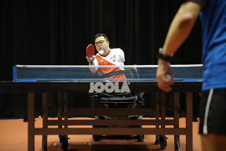 Mr Jason Chee, a national para-table tennis player, is raring to go in the Asean Para Games next month in Kuala Lumpur.