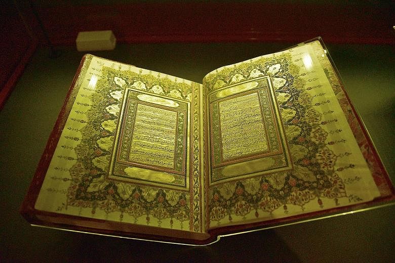 A 19th-century copy of Taj Al-Salatin, or The Crown Of Kings, from the British Library is on display at Tales Of The Malay World: Manuscripts And Early Books.