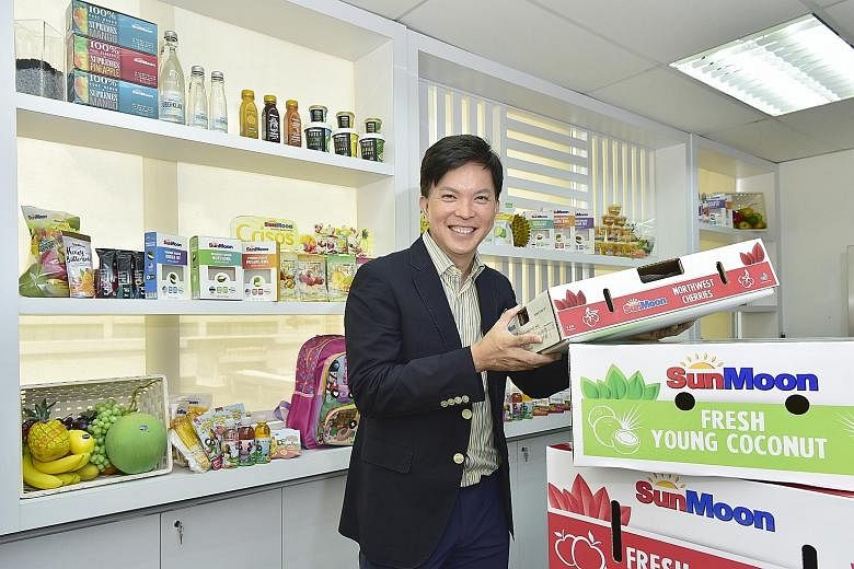 Mr Gary Loh, executive chairman of SunMoon, aims for the company to be a big fruit trading and distribution player by being asset-light and customer-centric, and tapping technology. It distributes a growing list of produce and is targeting vegetables