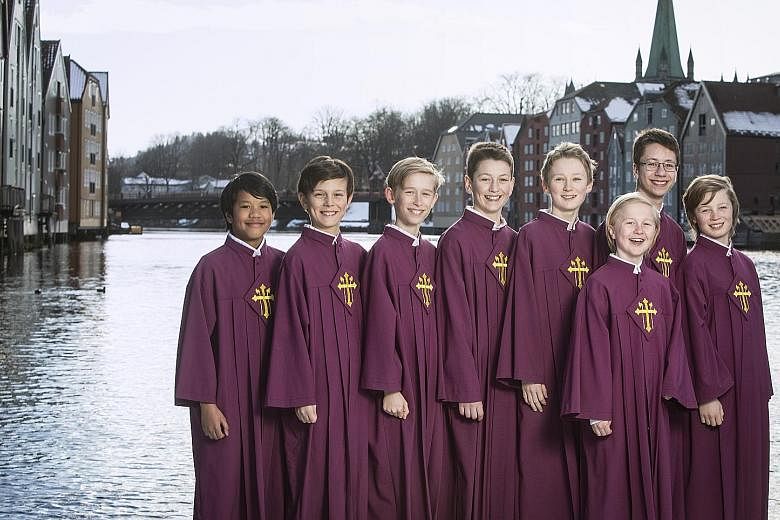 The 900- year-old Nidaros Cathedral Men and Boys' Choir from Norway performs at the Esplanade in October with Singapore's re:Sound Chamber Orchestra.