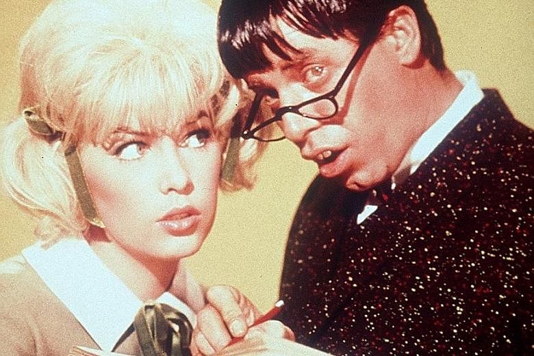Jerry Lewis made more than 50 films, including The Nutty Professor (above, with Stella Stevens), as well as countless club and television appearances. He made 16 films with Dean Martin before they broke up as a duo. They did not speak for 20 years until F