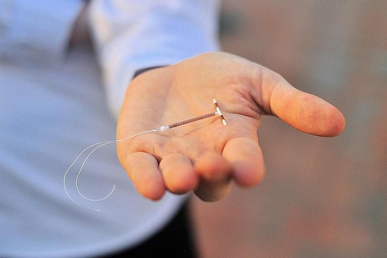 The T-shaped intrauterine device (IUD) can be left in the womb for up to five years and is a good choice for breastfeeding mums.