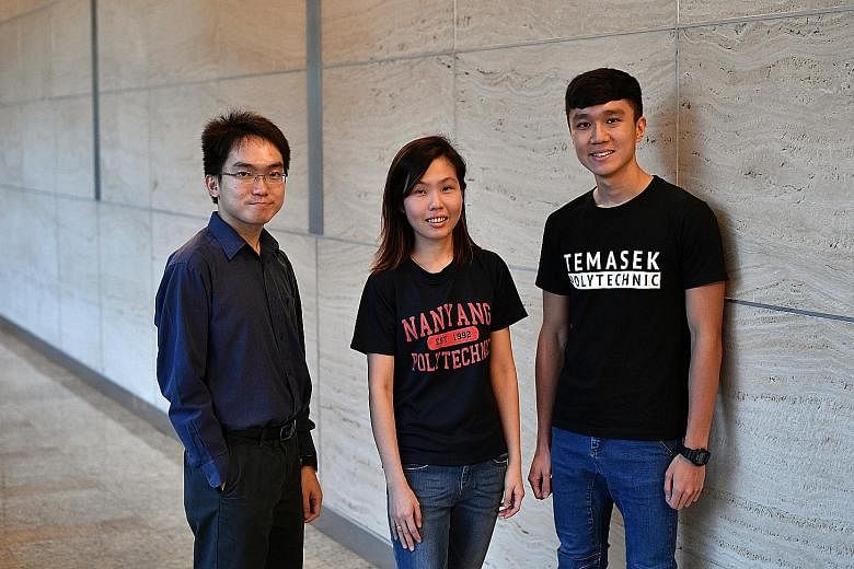 Ms Seow Mei Poh graduated last year among the top 5 per cent of her nursing cohort in Nanyang Polytechnic, while Mr Samuel Ng is among the top students in the game design course in Temasek Polytechnic.