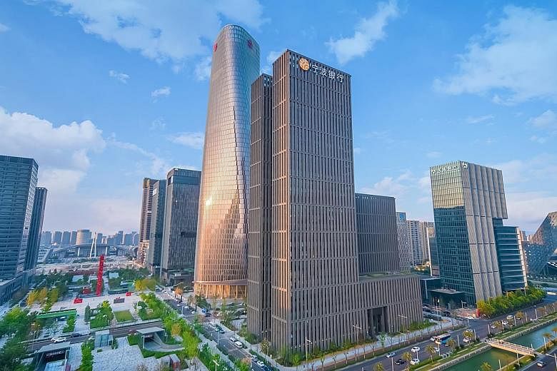 An artist's impression of Bank of Ningbo's headquarters in Ningbo. OCBC says the deal boosts both banks' efforts in growing their businesses and serving the needs of customers in China's Greater Bay Area and South-east Asia.