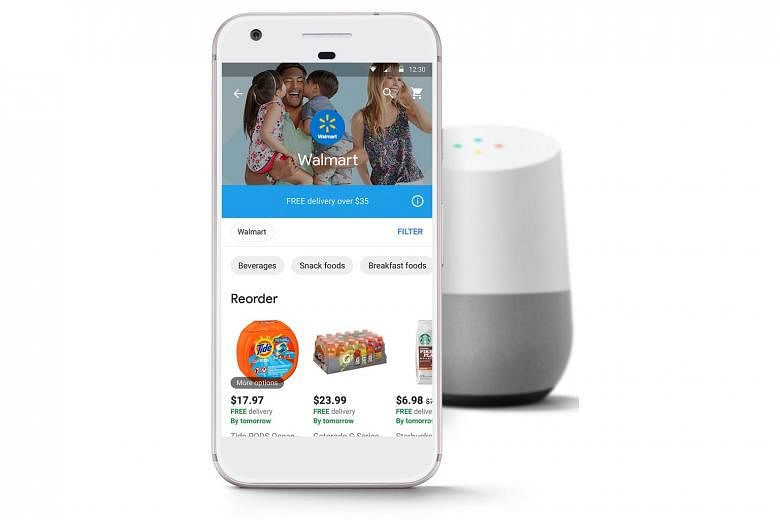 Hundreds of thousands of Walmart items will be available on the voice-controlled Google Assistant platform from late next month.