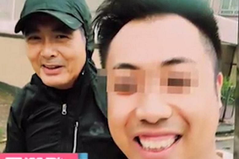 HONG KONG - As Typhoon Hato hit Hong Kong on Wednesday, down-to-earth film star Chow Yun Fat was out and about, doing his bit for his neighbourhood, said Apple Daily. A netizen posted a selfie taken with Chow - which was soon deleted - as well as ano