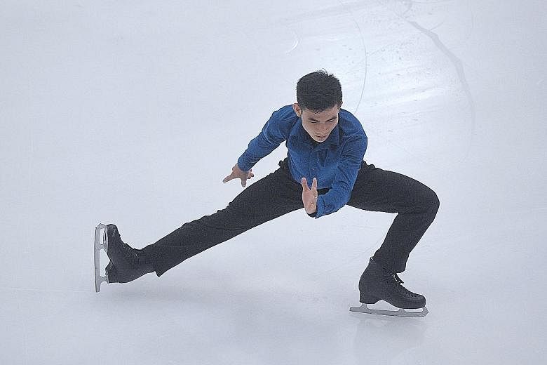 Cambodian figure skaters Bunthoeurn Sen (above) and Panha Khiev are making their international debuts. They each have fewer than five years of experience.