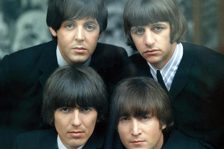 (Clockwise from top left) Paul McCartney, Ringo Starr, John Lennon and George Harrison of The Beatles in an undated photo. The band broke up in 1971.