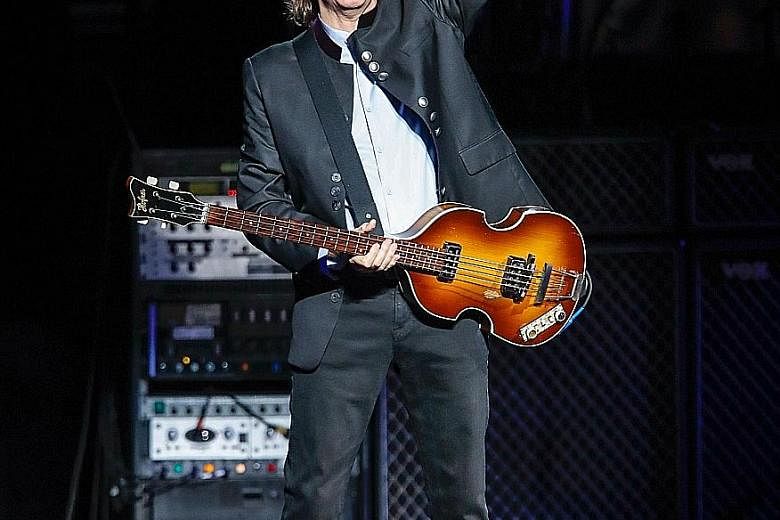 Paul McCartney performing at Tinley Park, Illinois, last month.