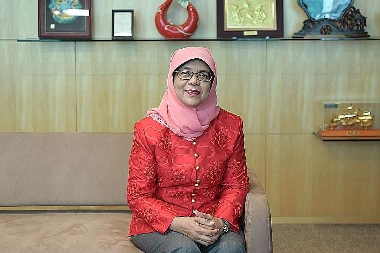 Madam Halimah Yacob, 63, is the only one of three candidates to automatically qualify for the reserved presidential election.