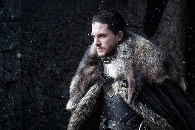 Kit Harington as Jon Snow, one of the contenders for the Iron Throne in Game Of Thrones.