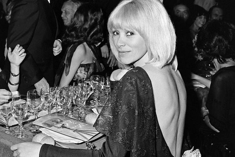 Mireille Darc at a gala in Nice in 1976.