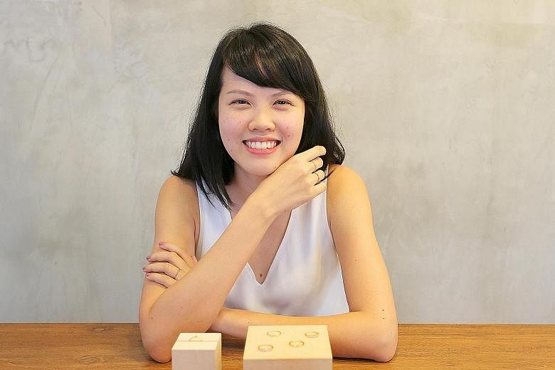 Gen.K Jewelry founder Genevie Yeo designs her own jade pieces, which are decorated with silver and gold as well as details inspired by flora and fauna such as bees, honeycomb patterns and ladybugs. Rachael Leong's (above) brand Lucy & Mui offers diam