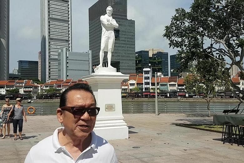 On the site of the old Great World Amusement Park (above), which was featured in Kelvin Tong's 2011 movie It's A Great Great World, is mixed-use development Great World City (below). Mr Peter Chong in a recent photo taken at the Singapore River, a si